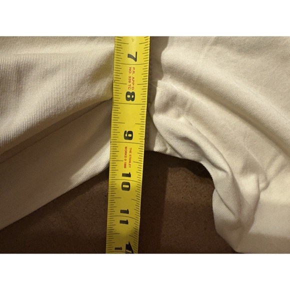 LOFT Cropped Pants Womens 0P Beige Red Side Stripe Raw Hem Ankle - Picture 12 of 13